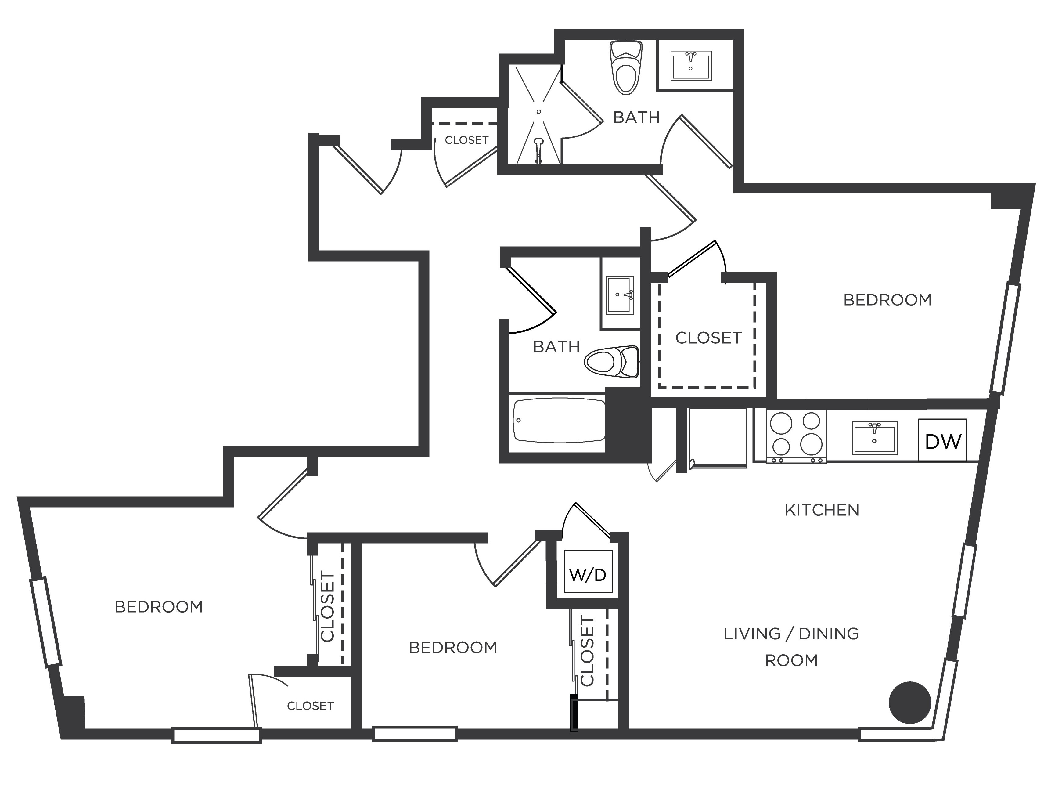 Floor Plan Image of Apartment Apt 1006